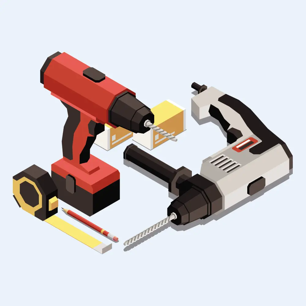 illustrations d'outils perceuse visseuse